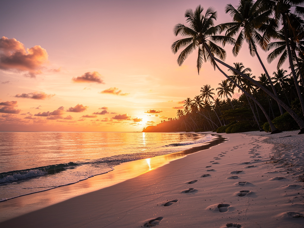 KI-generierter Sonnenuntergang am Strand